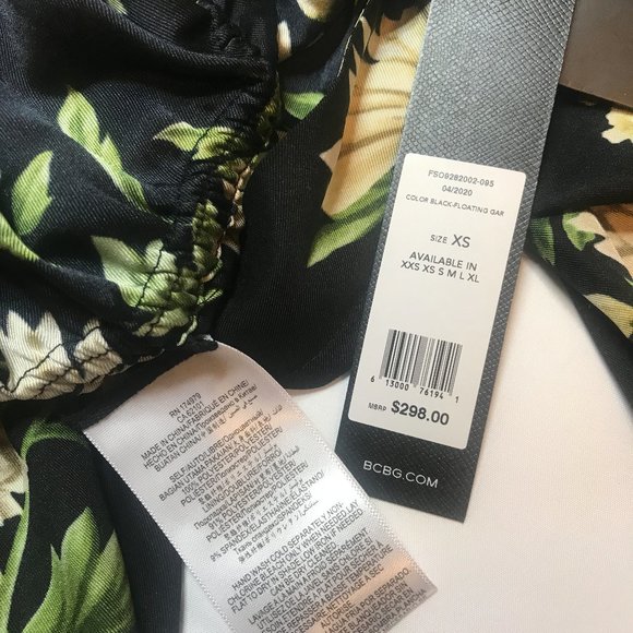 NWT BCBGMAXAZRIA Long Sleeve V-Neck Jumpsuit - Picture 4 of 11